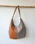 Hobo leather bag - double face