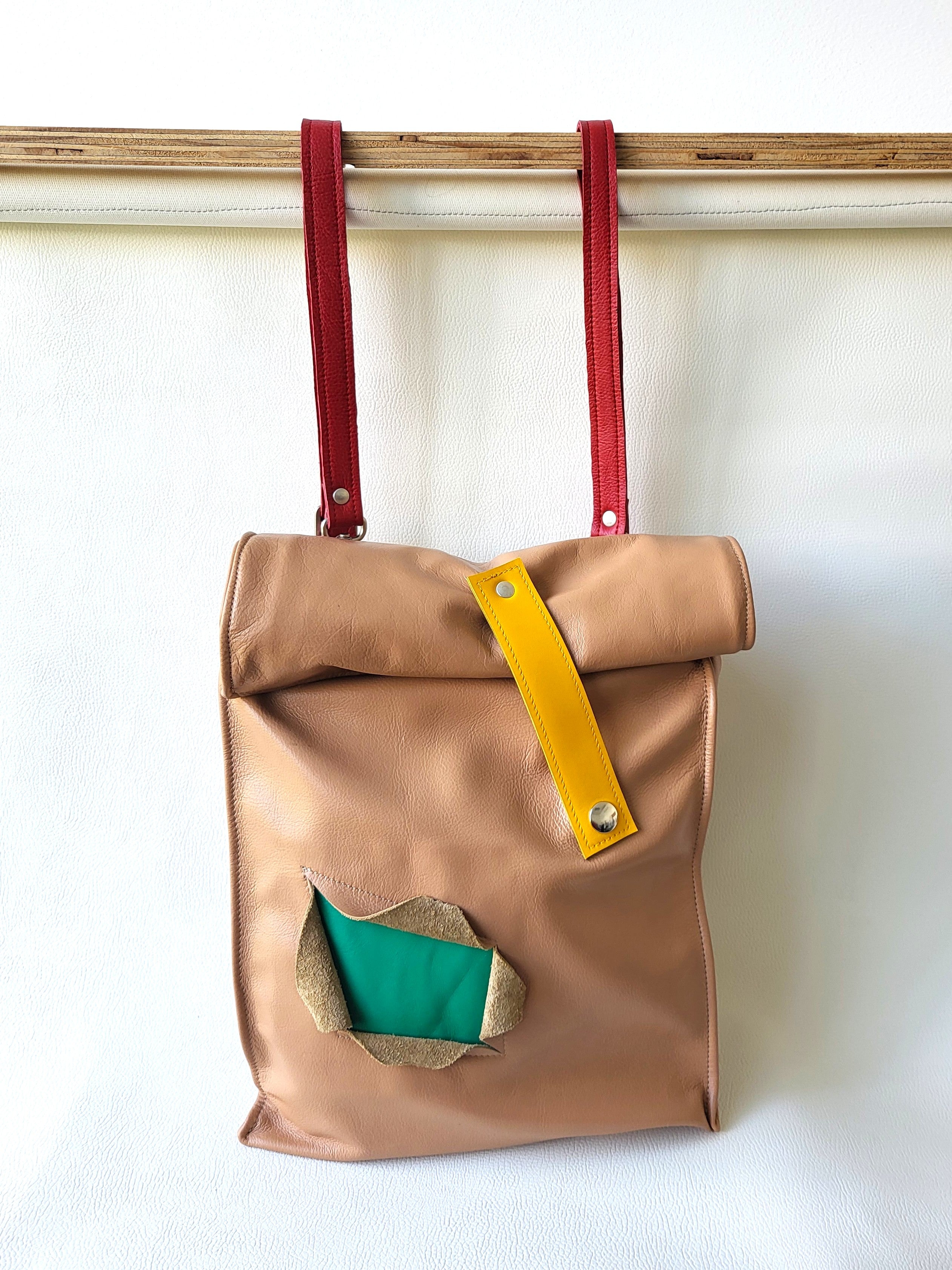 Backpack leather bag