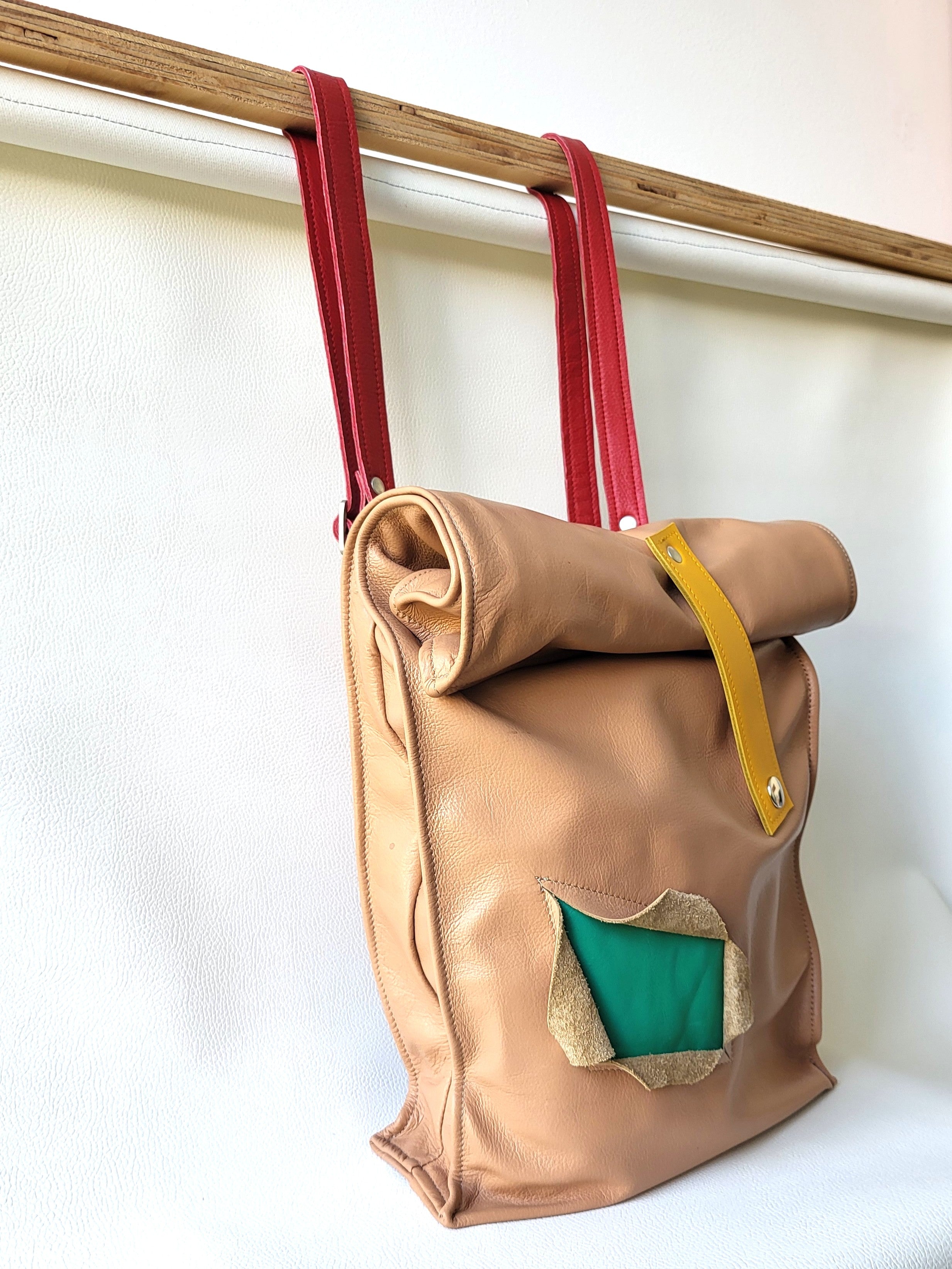 Backpack leather bag