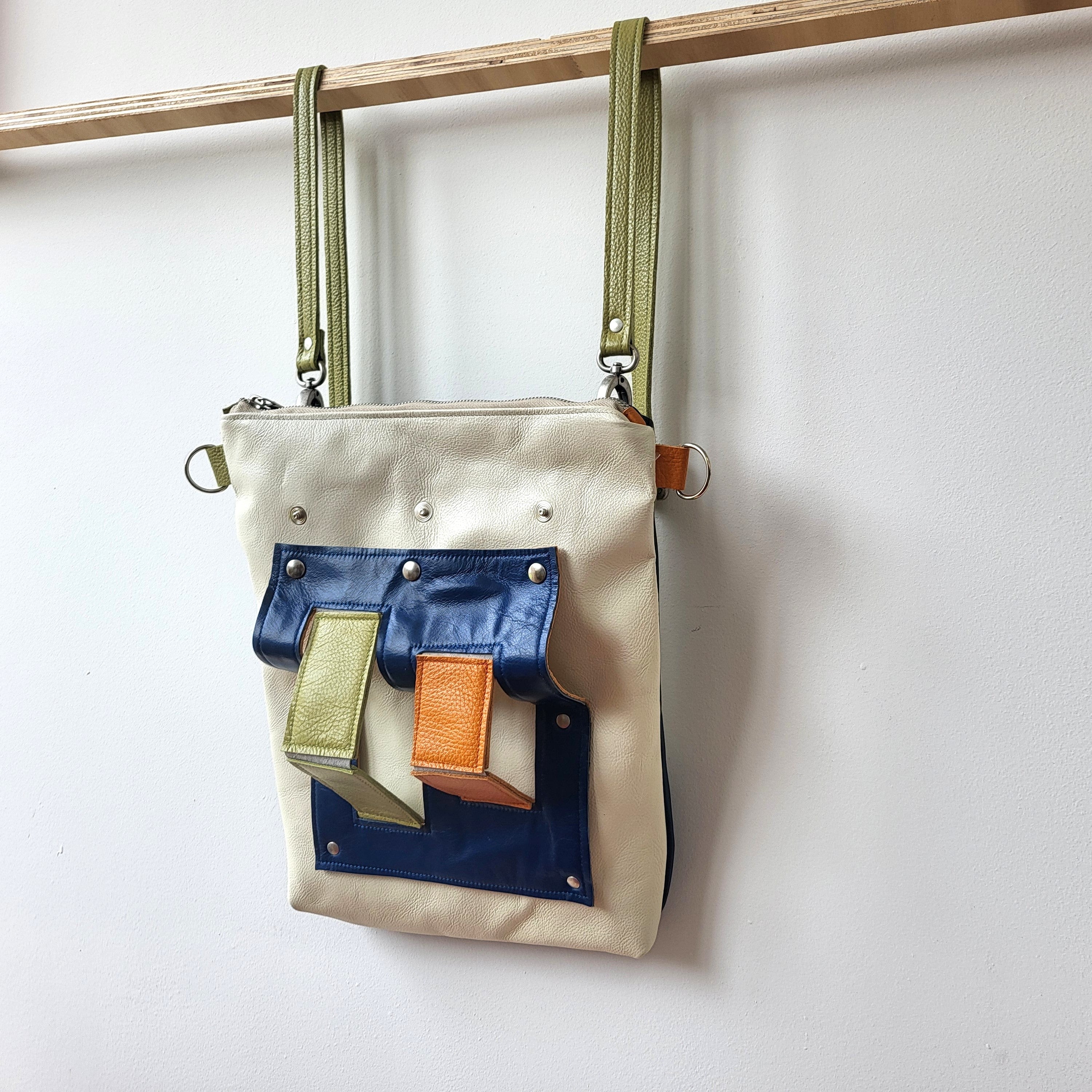 Backpack leather bag 3 in 1