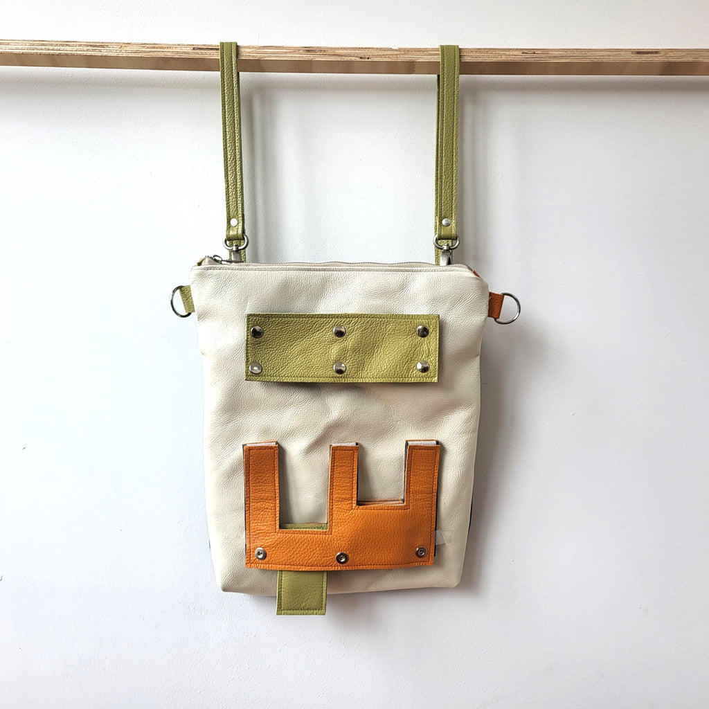 Backpack leather bag 3 in 1
