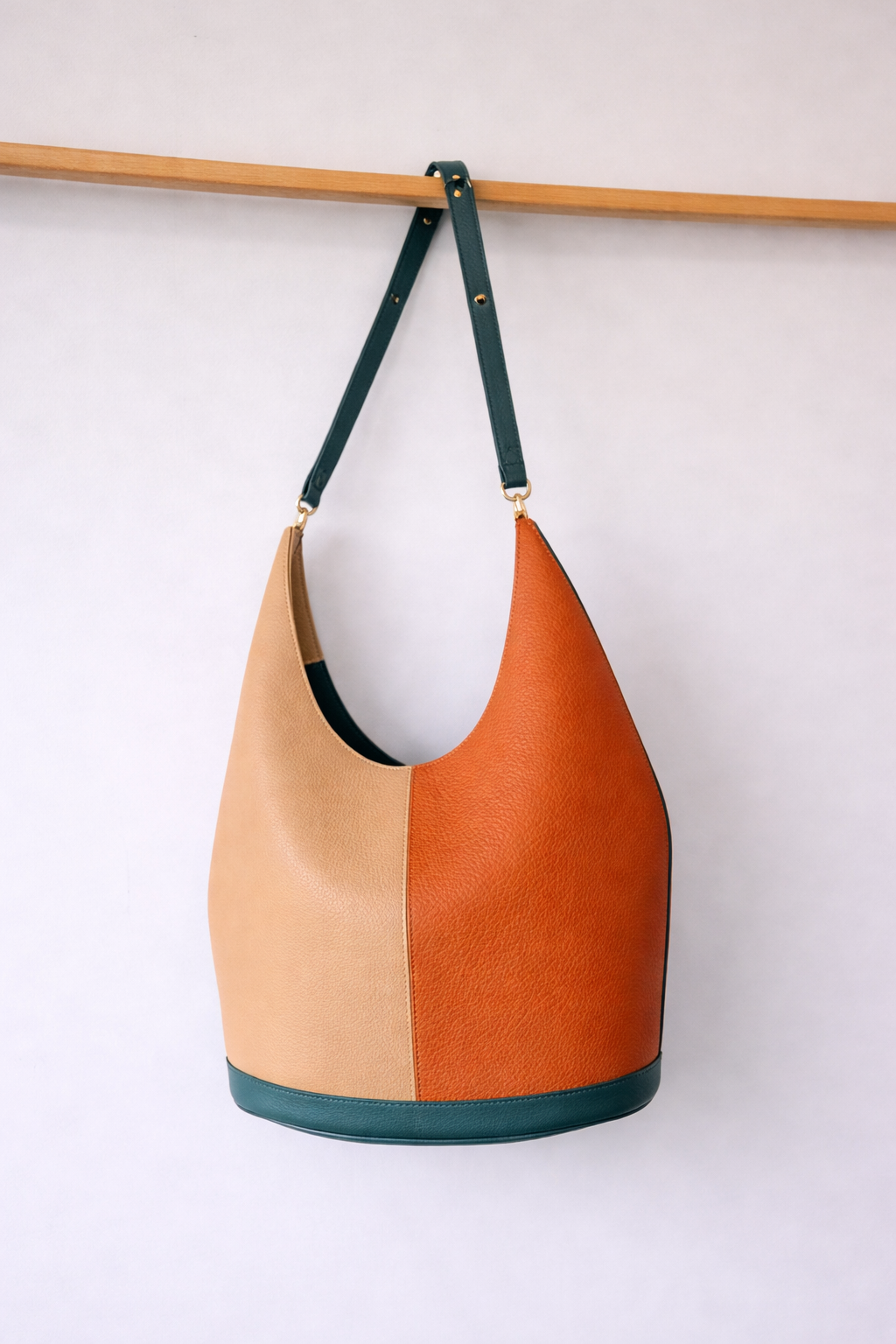 Hobo leather bag - double face