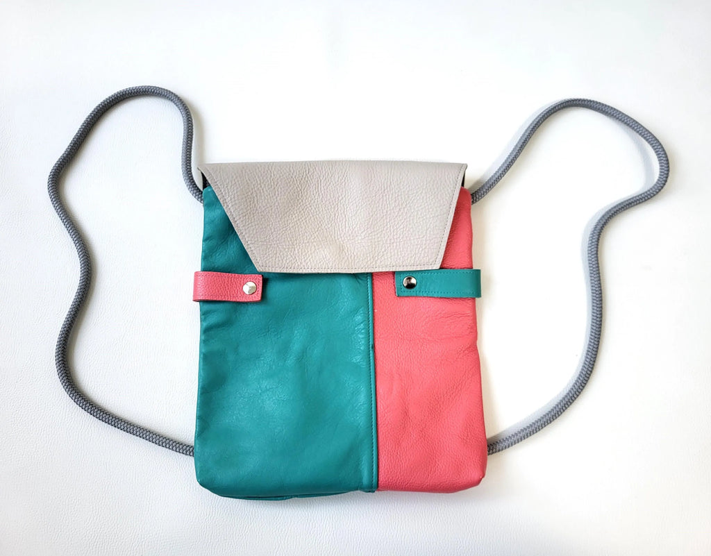 Backpack leather bag 2 in 1
