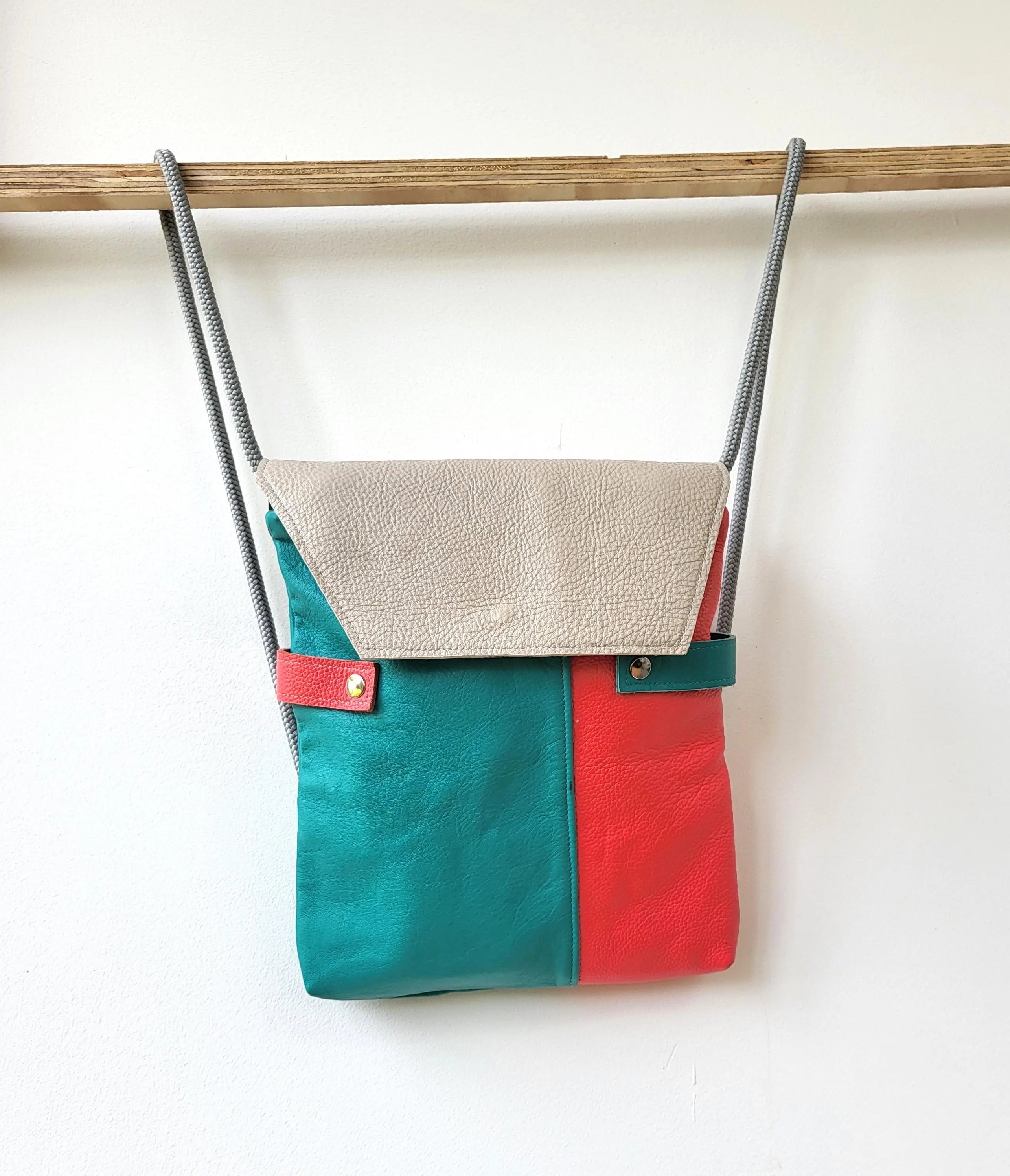 Backpack leather bag 2 in 1
