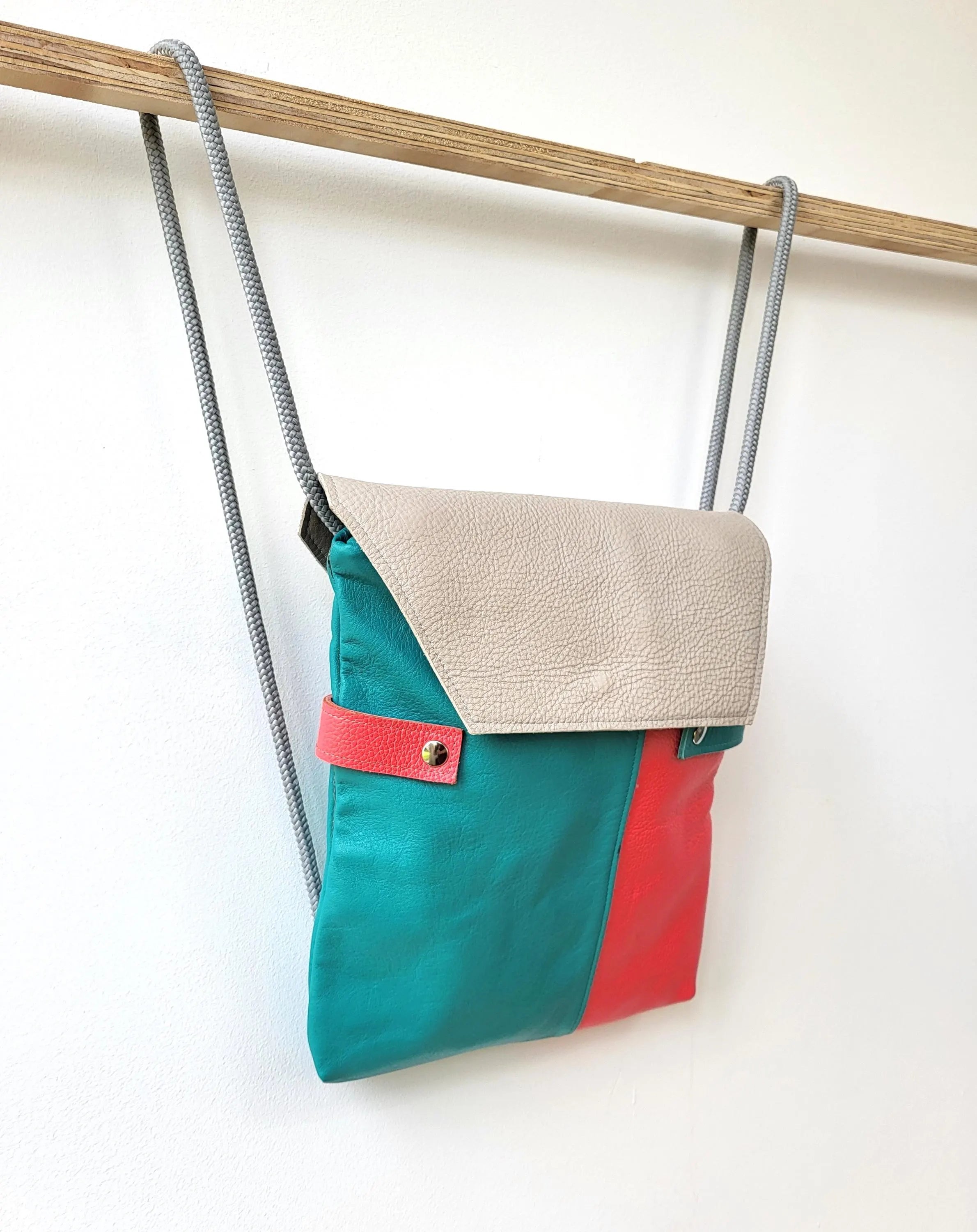 Backpack leather bag 2 in 1