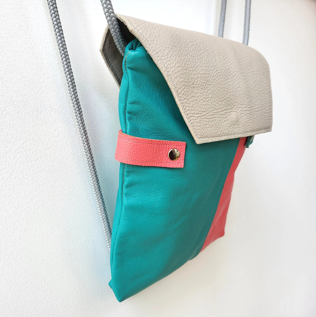 Backpack leather bag 2 in 1