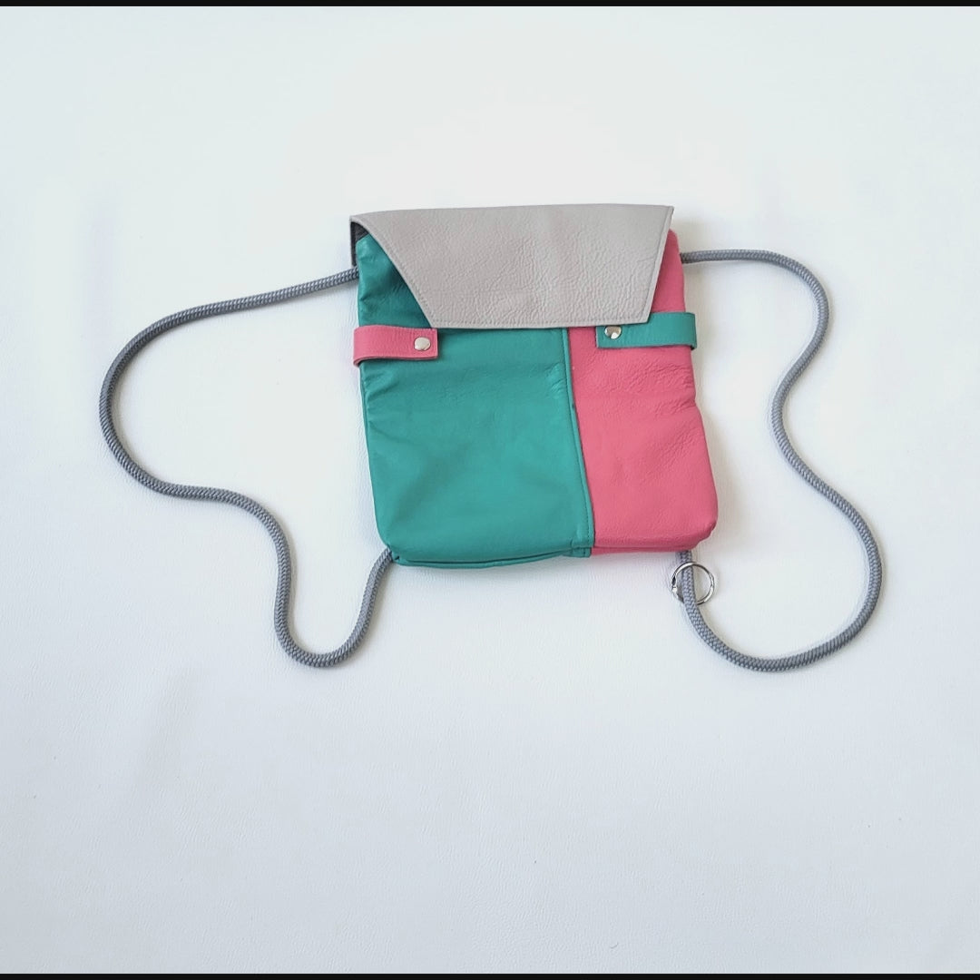 Backpack leather bag 2 in 1